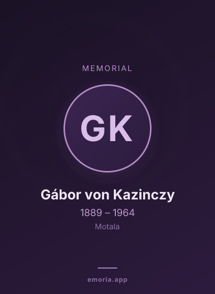 Memorial portrait of Gábor von Kazinczy