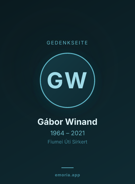 Gedenkportrait von Gábor Winand