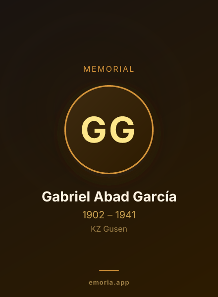 Memorial portrait of Gabriel Abad García