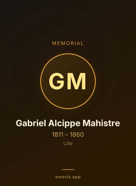 Memorial portrait of Gabriel Alcippe Mahistre