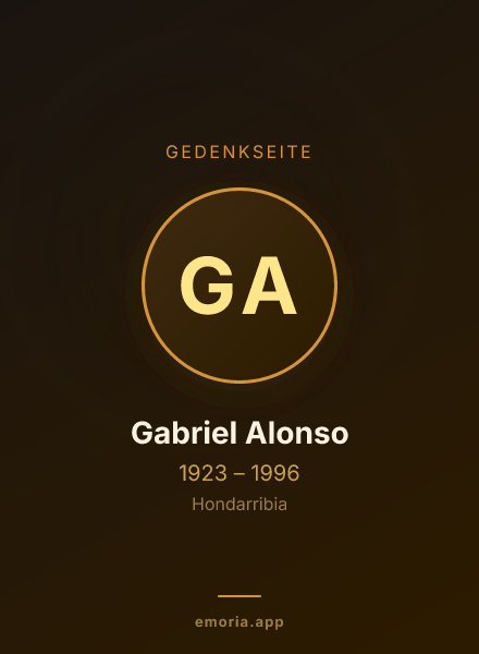 Gedenkportrait von Gabriel Alonso