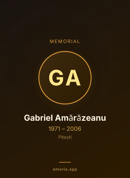 Memorial portrait of Gabriel Amărăzeanu