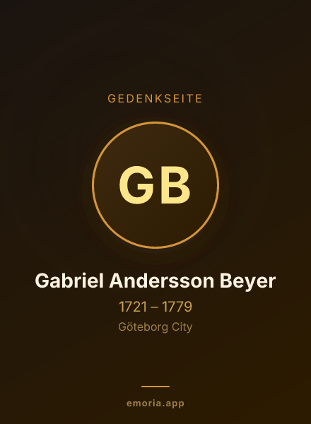 Gedenkportrait von Gabriel Andersson Beyer