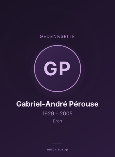 Gedenkportrait von Gabriel-André Pérouse