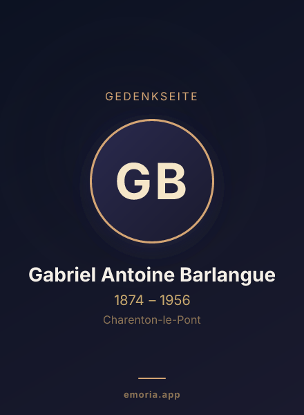 Gedenkportrait von Gabriel Antoine Barlangue