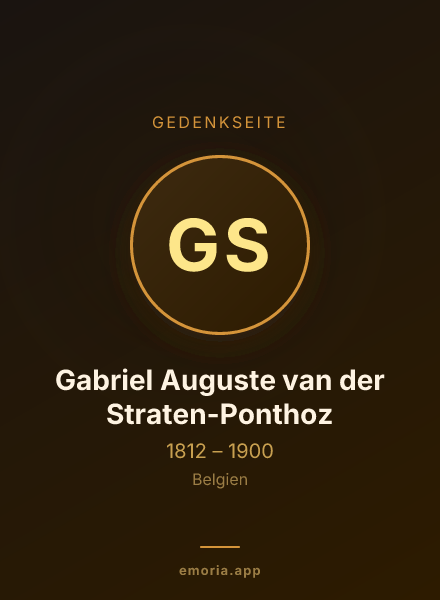Gedenkportrait von Gabriel Auguste van der Straten-Ponthoz