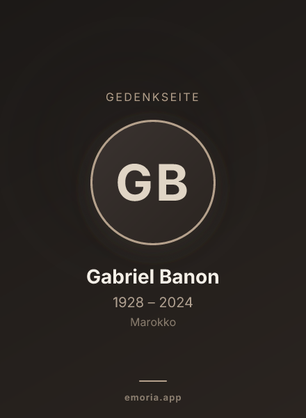 Gedenkportrait von Gabriel Banon