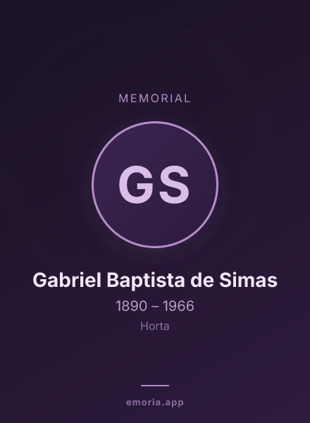 Memorial portrait of Gabriel Baptista de Simas