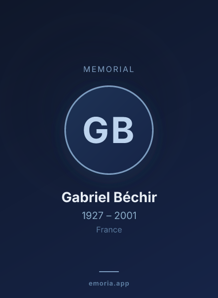 Memorial portrait of Gabriel Béchir