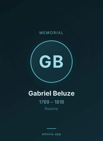 Memorial portrait of Gabriel Beluze