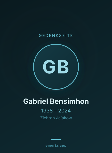 Gedenkportrait von Gabriel Bensimhon