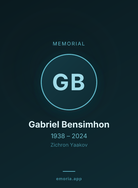 Memorial portrait of Gabriel Bensimhon