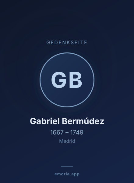 Gedenkportrait von Gabriel Bermúdez