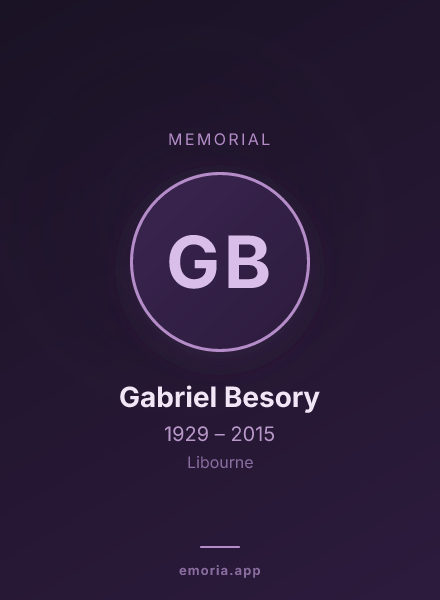 Memorial portrait of Gabriel Besory