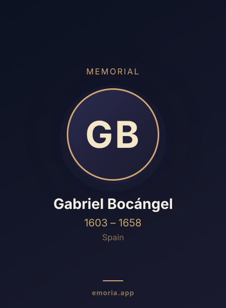 Memorial portrait of Gabriel Bocángel