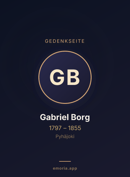 Gedenkportrait von Gabriel Borg