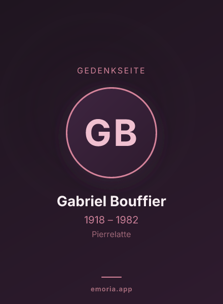 Gedenkportrait von Gabriel Bouffier
