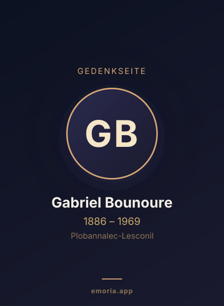 Gedenkportrait von Gabriel Bounoure