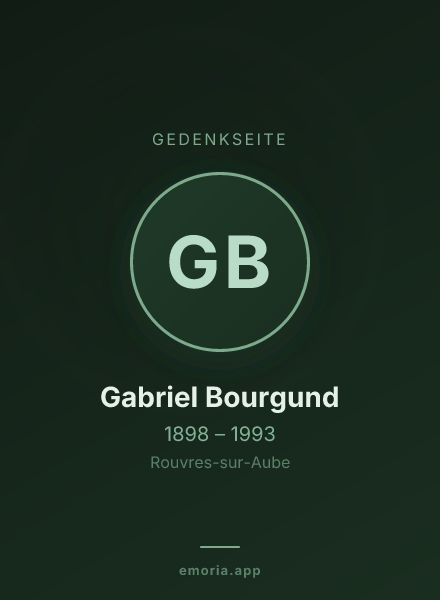 Gedenkportrait von Gabriel Bourgund