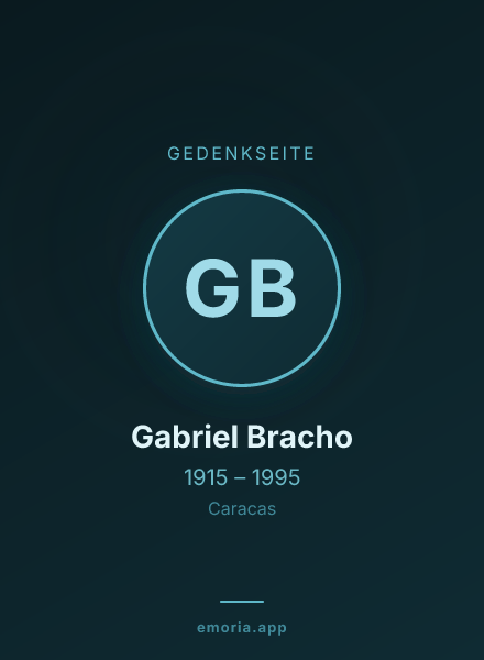 Gedenkportrait von Gabriel Bracho