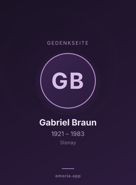 Gedenkportrait von Gabriel Braun