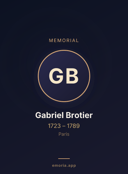 Memorial portrait of Gabriel Brotier