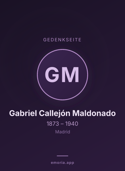 Gedenkportrait von Gabriel Callejón Maldonado
