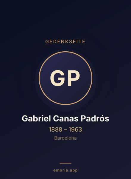 Gedenkportrait von Gabriel Canas Padrós