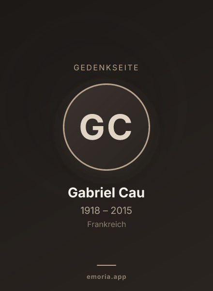 Gedenkportrait von Gabriel Cau