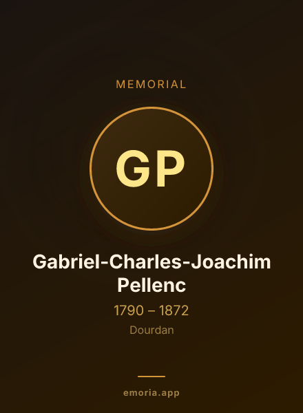 Memorial portrait of Gabriel-Charles-Joachim Pellenc