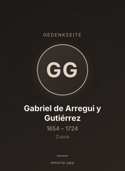 Gedenkportrait von Gabriel de Arregui y Gutiérrez