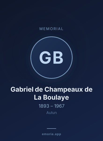 Memorial portrait of Gabriel de Champeaux de La Boulaye