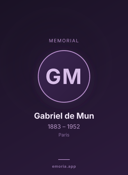 Memorial portrait of Gabriel de Mun