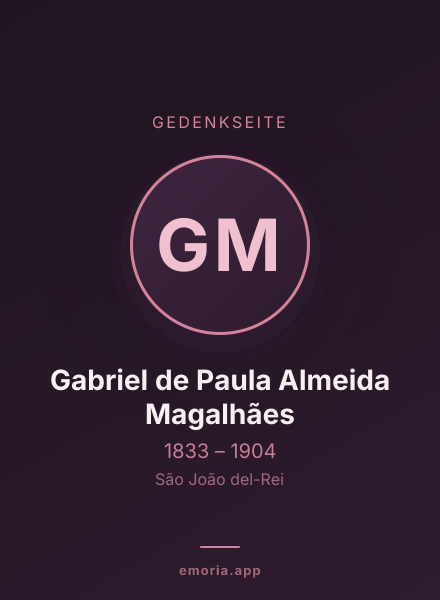 Gedenkportrait von Gabriel de Paula Almeida Magalhães