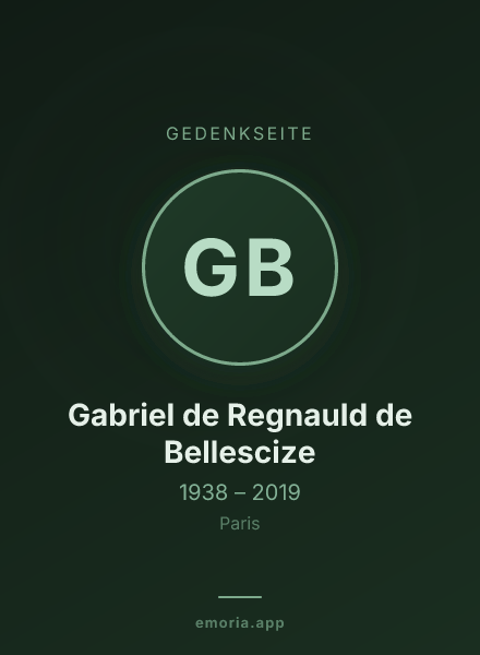 Gedenkportrait von Gabriel de Regnauld de Bellescize