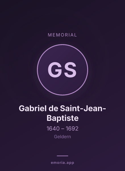 Memorial portrait of Gabriel de Saint-Jean-Baptiste