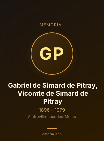Memorial portrait of Gabriel de Simard de Pitray, Vicomte de Simard de Pitray