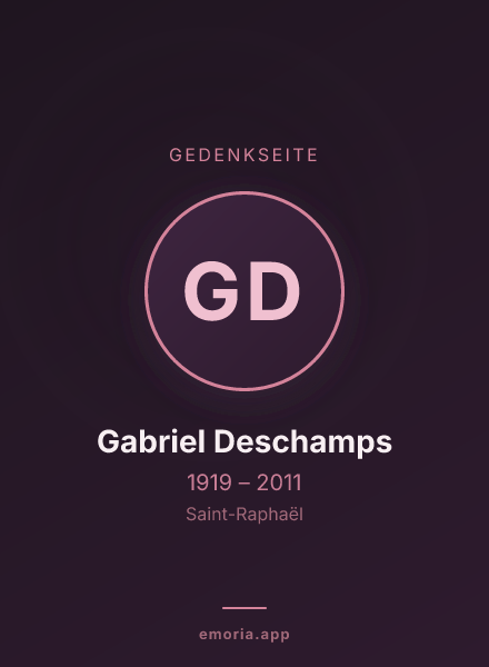 Gedenkportrait von Gabriel Deschamps