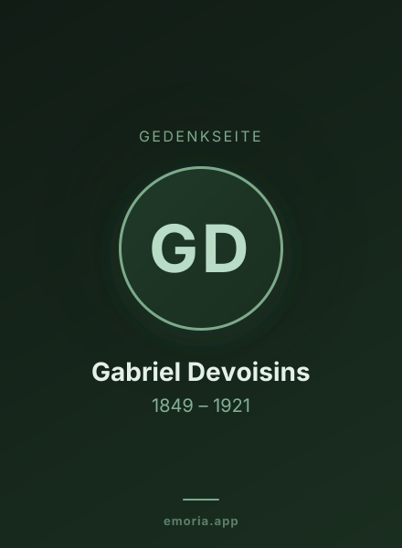 Gedenkportrait von Gabriel Devoisins