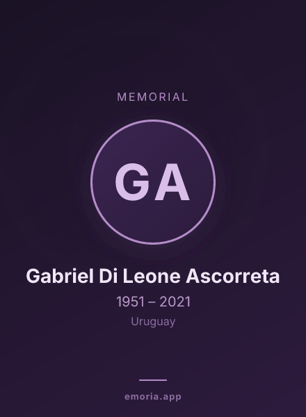 Memorial portrait of Gabriel Di Leone Ascorreta