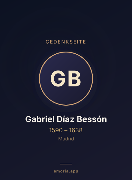 Gedenkportrait von Gabriel Díaz Bessón