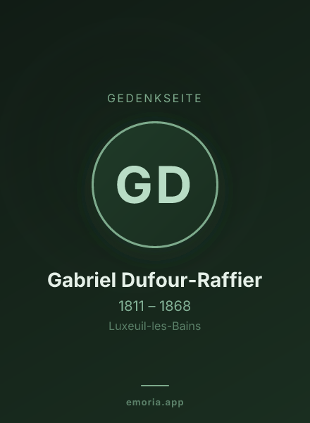Gedenkportrait von Gabriel Dufour-Raffier