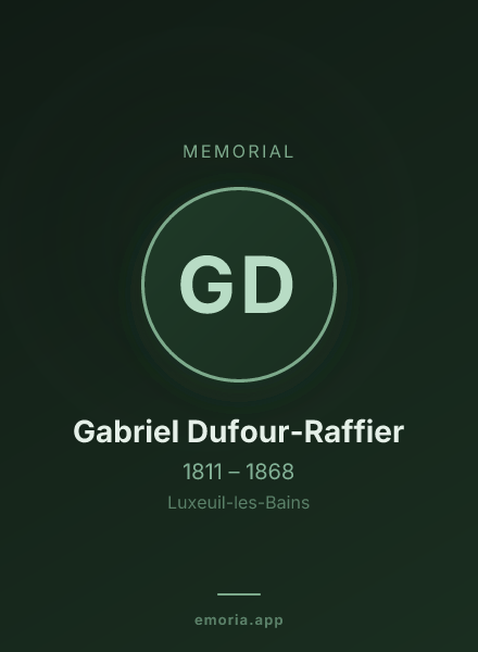 Memorial portrait of Gabriel Dufour-Raffier