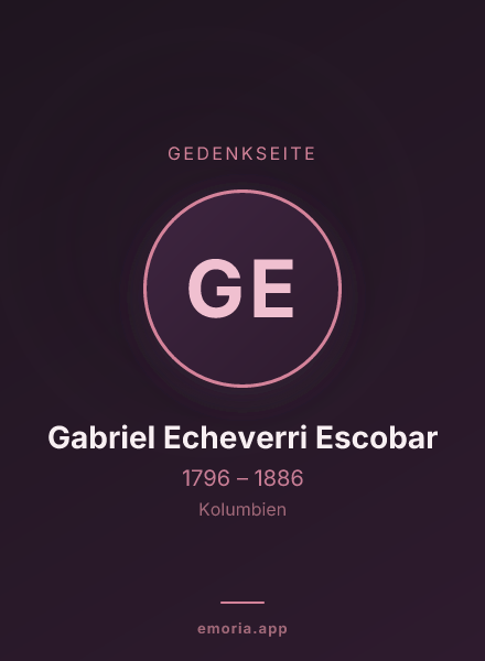 Gedenkportrait von Gabriel Echeverri Escobar