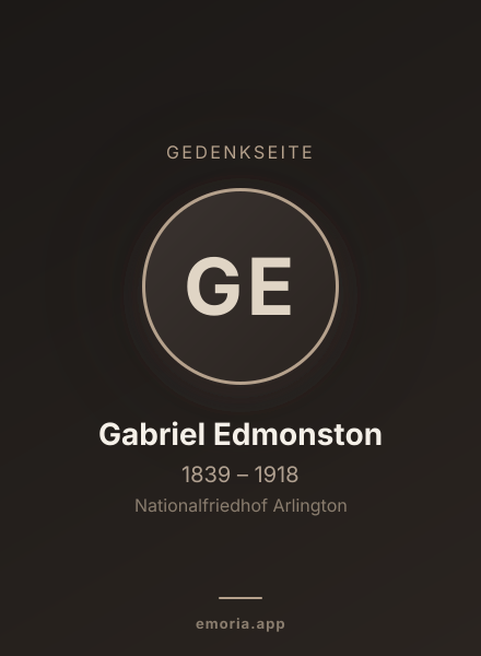 Gedenkportrait von Gabriel Edmonston