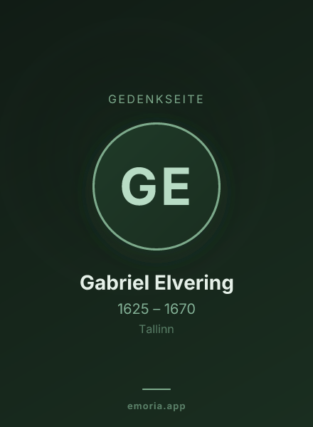 Gedenkportrait von Gabriel Elvering