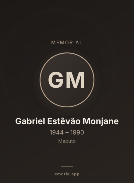 Memorial portrait of Gabriel Estêvão Monjane