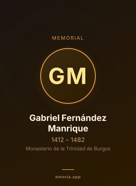 Memorial portrait of Gabriel Fernández Manrique