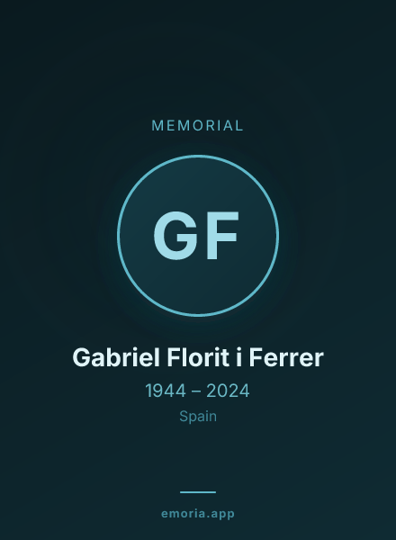 Memorial portrait of Gabriel Florit i Ferrer