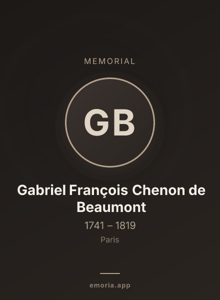 Memorial portrait of Gabriel François Chenon de Beaumont